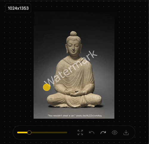 Removing watermarks from image via IOPaint